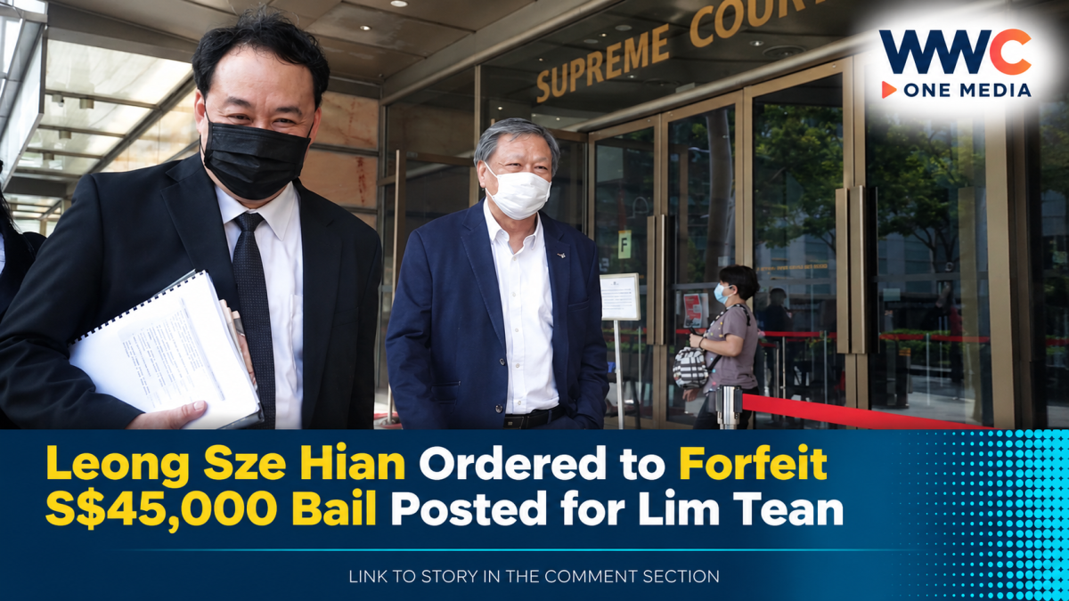 Leong Sze Hian Ordered to Forfeit S$45,000 Bail Posted for Lim Tean