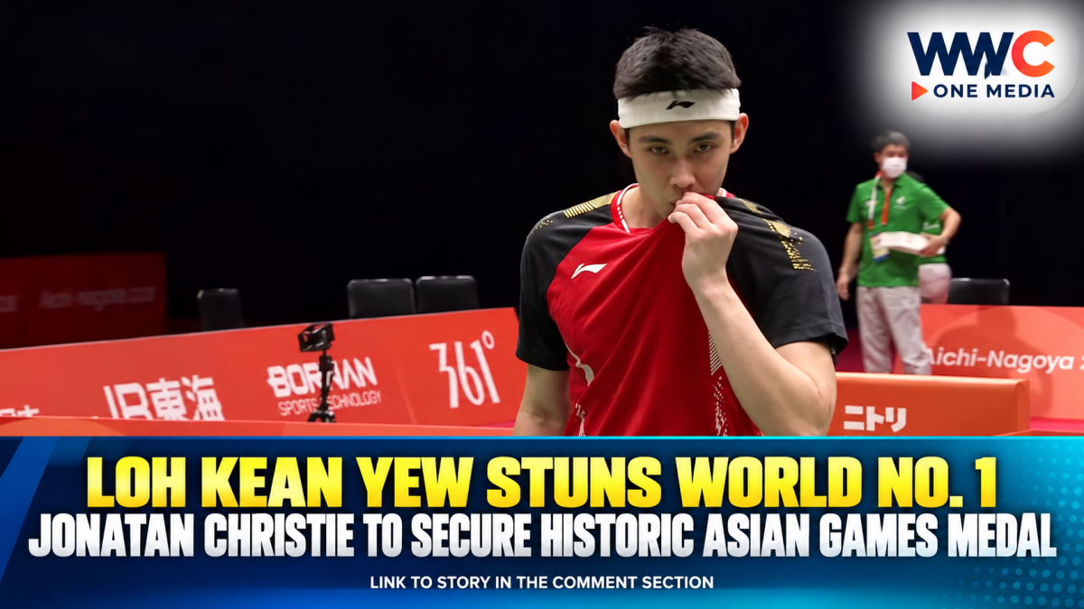Loh Kean Yew Stuns World No. 1 Jonatan Christie to Secure Historic Asian Games Medal