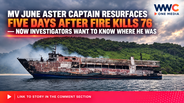 MV June Aster Captain Resurfaces Five Days After Fire Kills 76 — Now Investigators Want to Know Where He Was