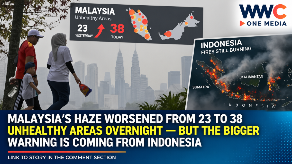 Malaysia’s Haze Worsened From 23 to 38 Unhealthy Areas Overnight — But the Bigger Warning Is Coming From Indonesia