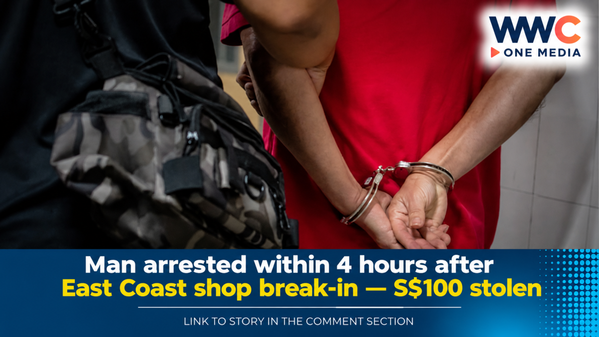 Man Arrested Within 4 Hours After East Coast Shop Break-In — S$100 Stolen