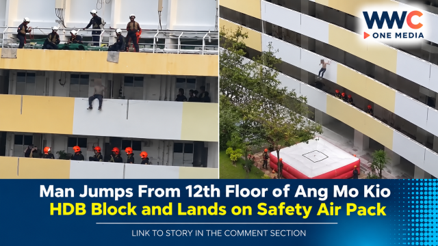 Man Jumps From 12th Floor of Ang Mo Kio HDB Block and Lands on Safety Air Pack