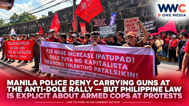 Manila Police Deny Carrying Guns at the Anti-DOLE Rally — But Philippine Law Is Explicit About Armed Cops at Protests