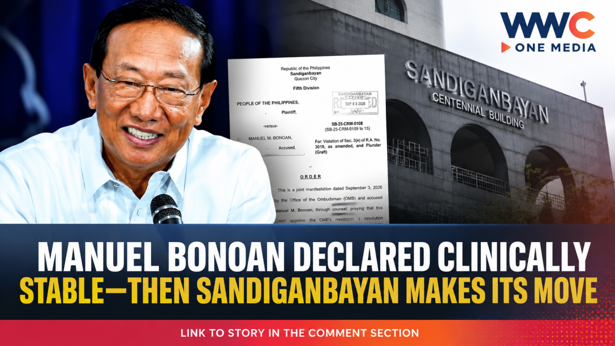 Manuel Bonoan Declared Clinically Stable—Then Sandiganbayan Makes Its Move
