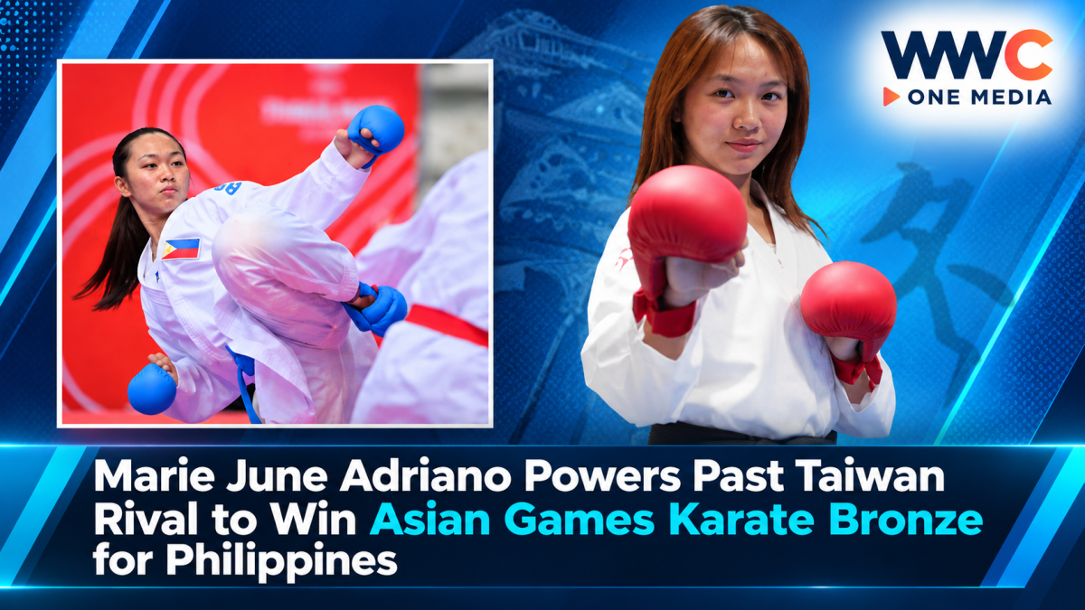 Marie June Adriano Powers Past Taiwan Rival to Win Asian Games Karate Bronze for Philippines