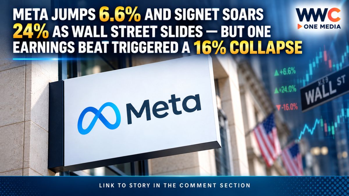 Meta Jumps 6.6% and Signet Soars 24% as Wall Street Slides — But One Earnings Beat Triggered a 16% Collapse