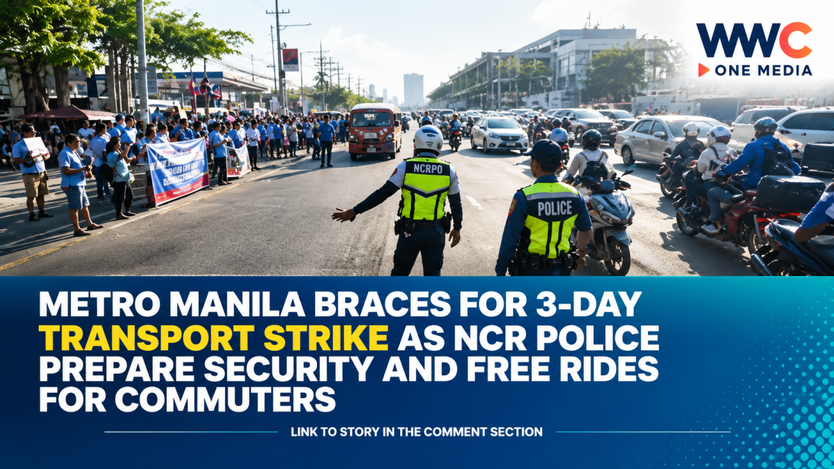 Metro Manila Braces for 3-Day Transport Strike as NCR Police Prepare Security and Free Rides for Commuters