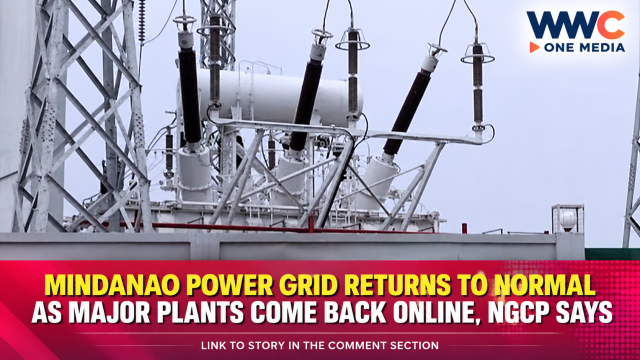 Mindanao Power Grid Returns to Normal as Major Plants Come Back Online, NGCP Says
