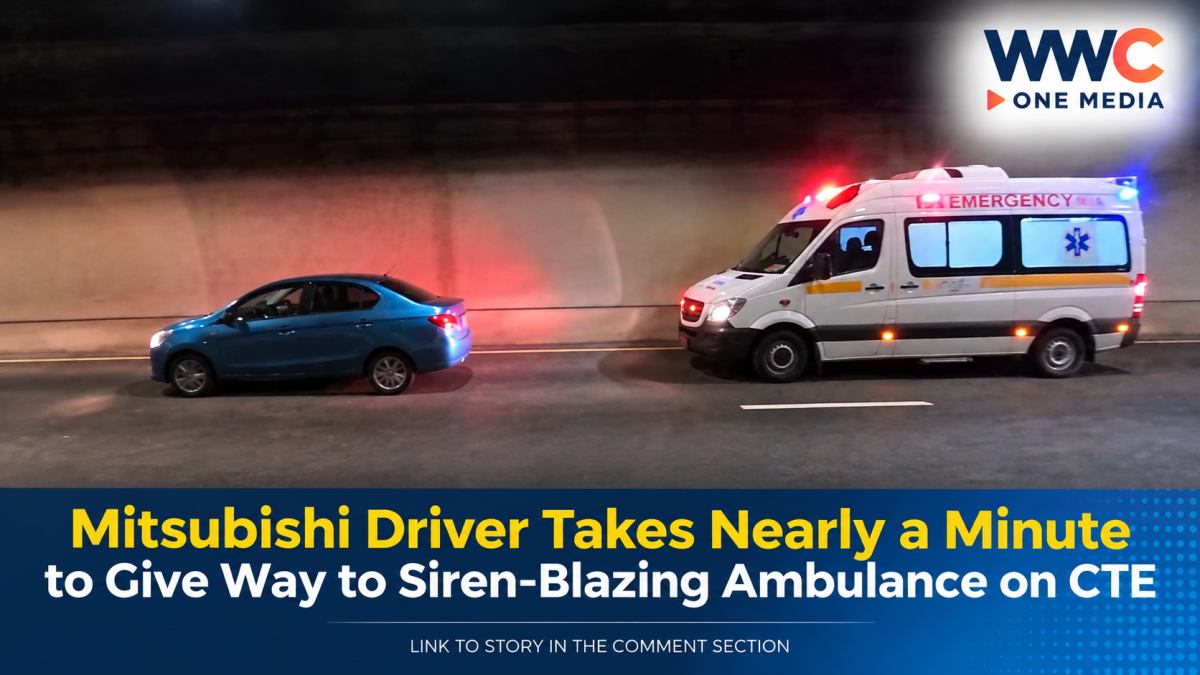 Mitsubishi Driver Takes Nearly a Minute to Give Way to Siren-Blazing Ambulance on CTE