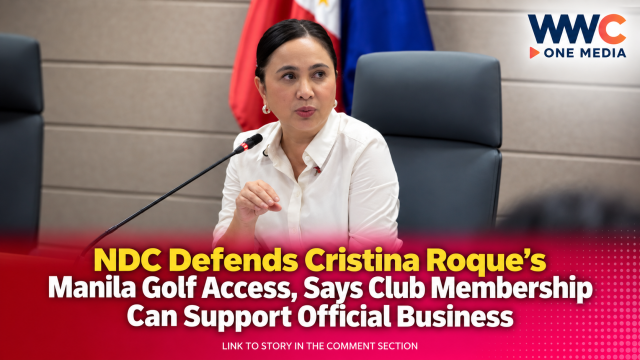 NDC Defends Cristina Roque’s Manila Golf Access, Says Club Membership Can Support Official Business
