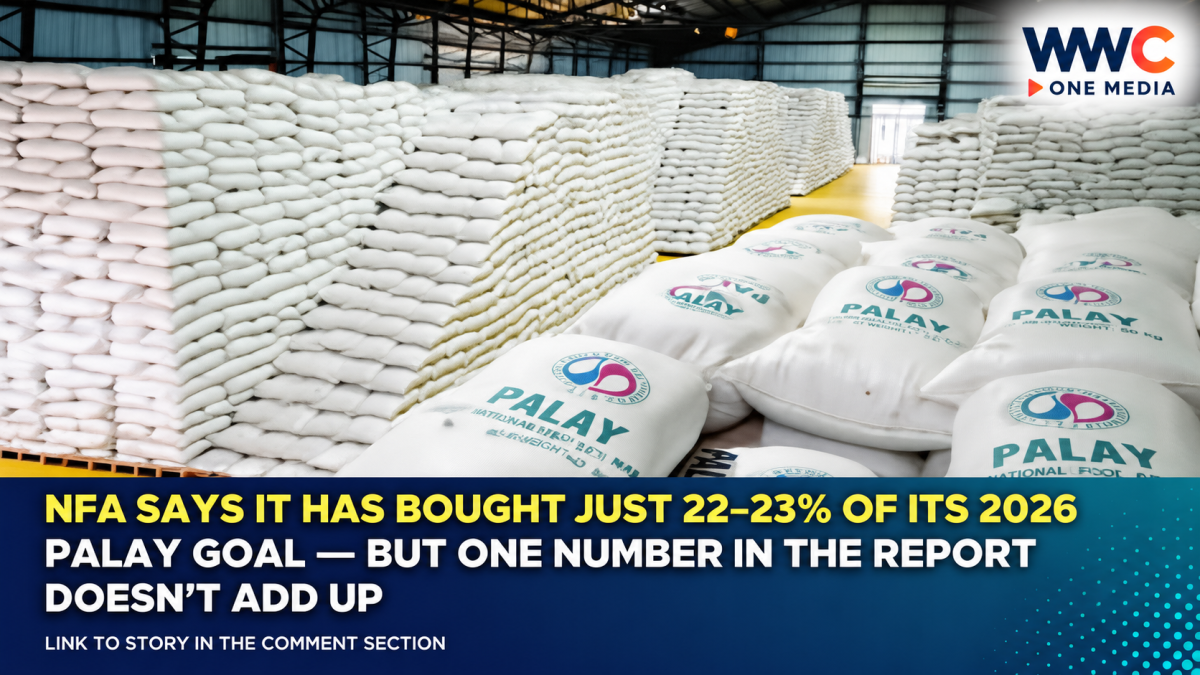 NFA Says It Has Bought Just 22–23% of Its 2026 Palay Goal — But One Number in the Report Doesn’t Add Up