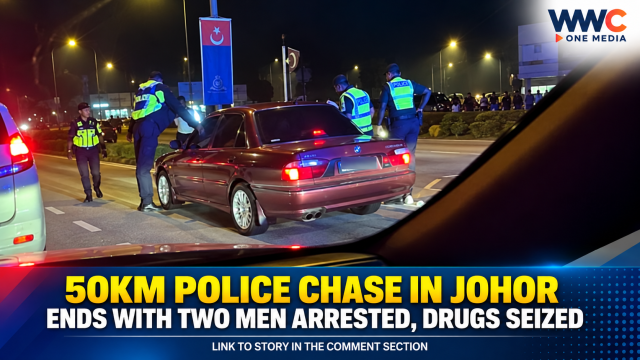 50km Police Chase in Johor Ends With Two Men Arrested, Drugs Seized