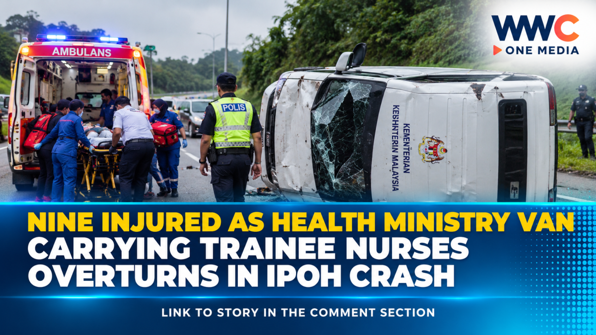 Nine Injured as Health Ministry Van Carrying Trainee Nurses Overturns in Ipoh Crash