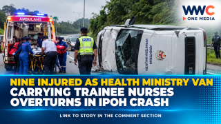 Nine Injured as Health Ministry Van Carrying Trainee Nurses Overturns in Ipoh Crash