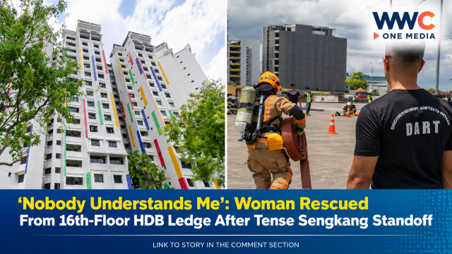 ‘Nobody Understands Me’: Woman Rescued From 16th-Floor HDB Ledge After Tense Sengkang Standoff