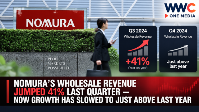 Nomura’s Wholesale Revenue Jumped 41% Last Quarter — Now Growth Has Slowed to Just Above Last Year