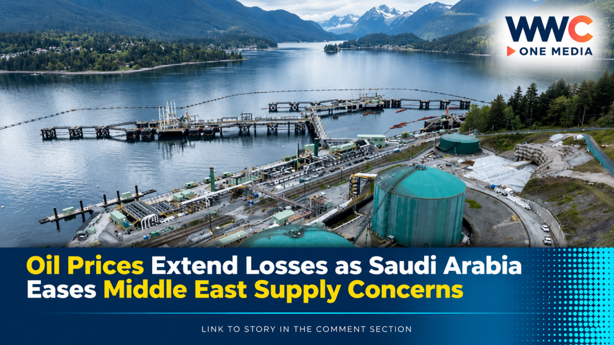 Oil Prices Extend Losses as Saudi Arabia Eases Middle East Supply Concerns