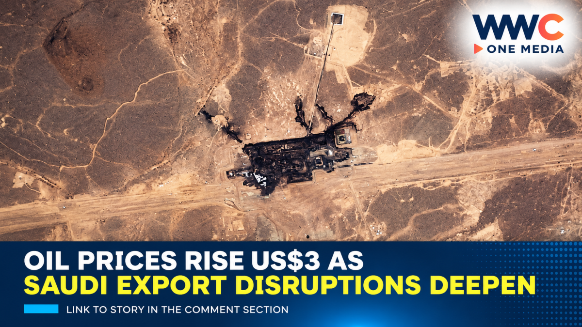 Oil Prices Rise US$3 as Saudi Export Disruptions Deepen