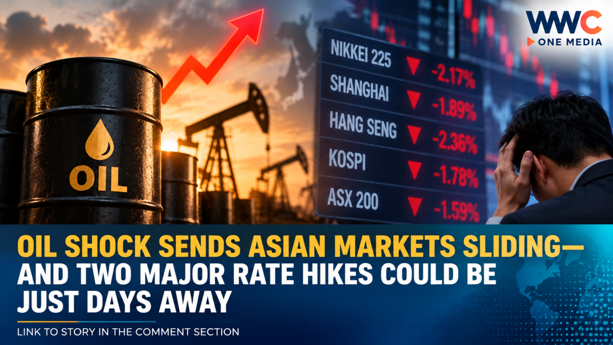 Oil Shock Sends Asian Markets Sliding—And Two Major Rate Hikes Could Be Just Days Away
