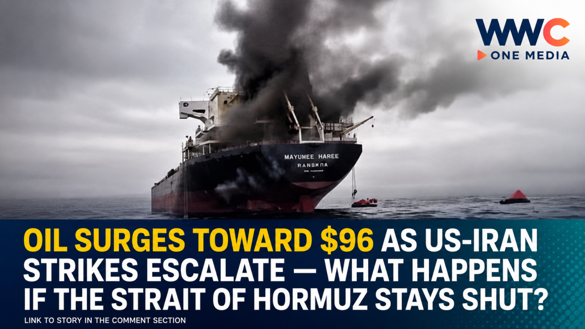 Oil Surges Toward $96 as US-Iran Strikes Escalate — What Happens If the Strait of Hormuz Stays Shut?