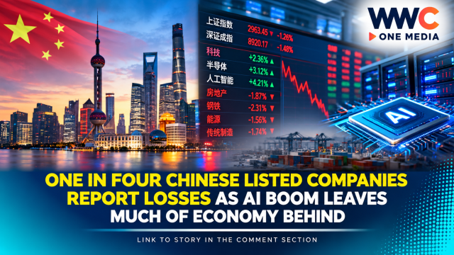 One in Four Chinese Listed Companies Report Losses as AI Boom Leaves Much of Economy Behind