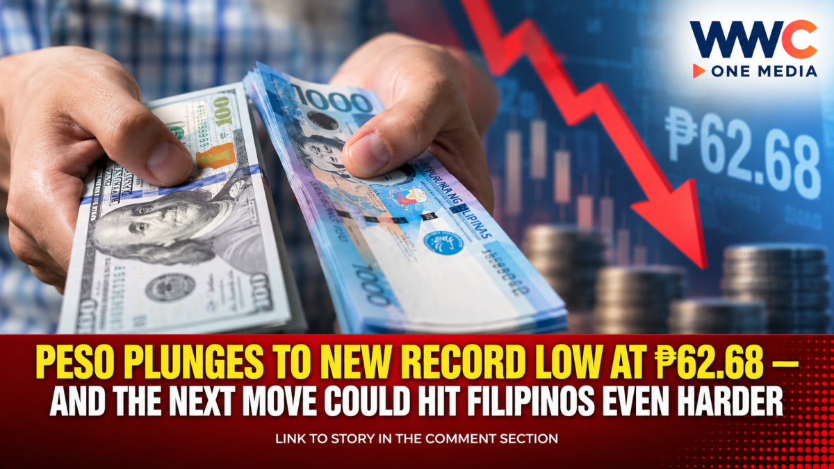 PESO PLUNGES TO NEW RECORD LOW AT ₱62.68 — AND THE NEXT MOVE COULD HIT FILIPINOS EVEN HARDER