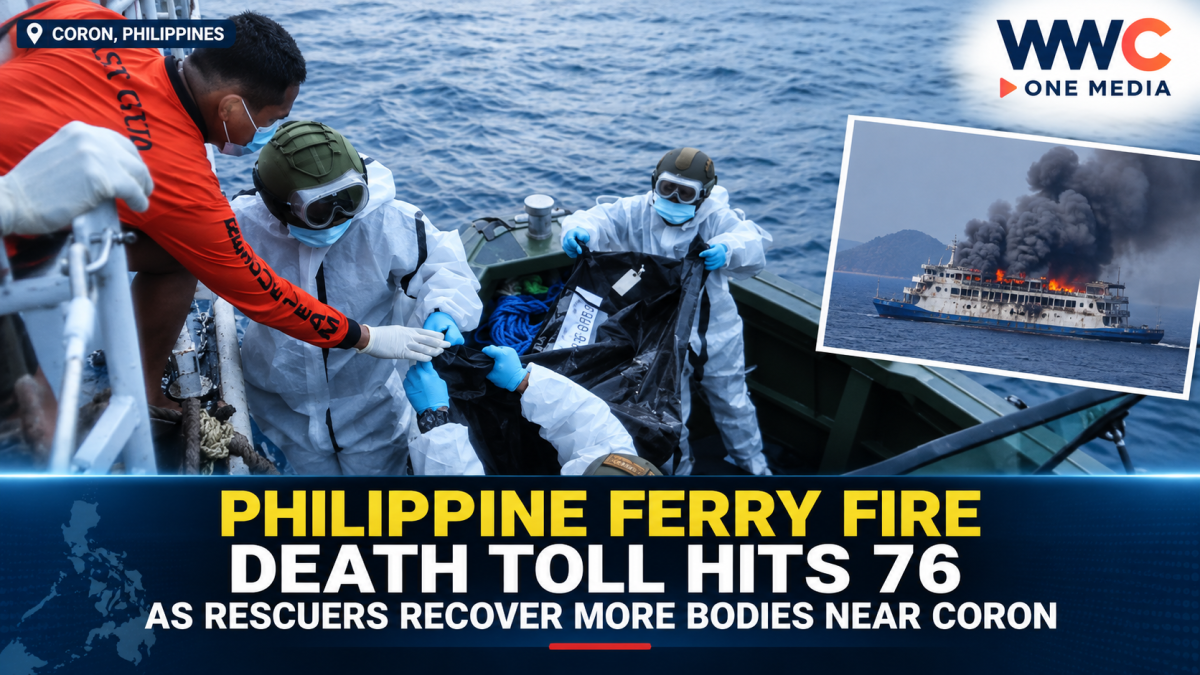 Philippine Ferry Fire Death Toll Hits 76 as Rescuers Recover More Bodies Near Coron