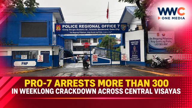 PRO-7 Arrests More Than 300 in Weeklong Crackdown Across Central Visayas