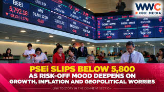 PSEi Slips Below 5,800 as Risk-Off Mood Deepens on Growth, Inflation and Geopolitical Worries