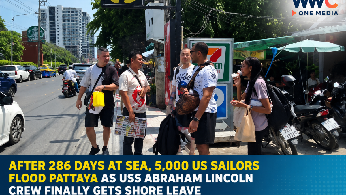 After 286 Days at Sea, 5,000 US Sailors Flood Pattaya as USS Abraham Lincoln Crew Finally Gets Shore Leave