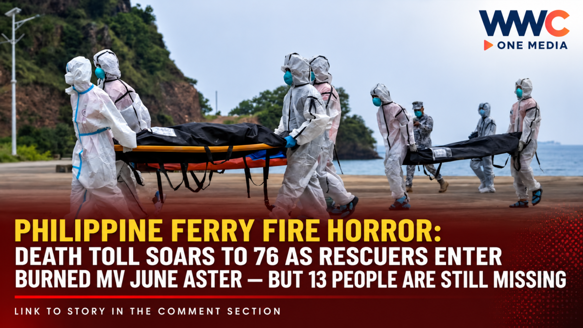 Philippine Ferry Fire Horror: Death Toll Soars to 76 as Rescuers Enter Burned MV June Aster — But 13 People Are Still Missing