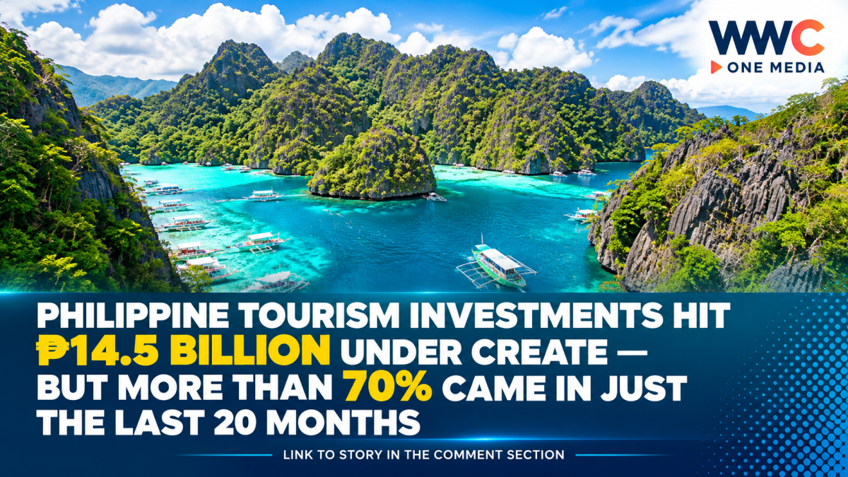 Philippine Tourism Investments Hit ₱14.5 Billion Under CREATE — But More Than 70% Came in Just the Last 20 Months