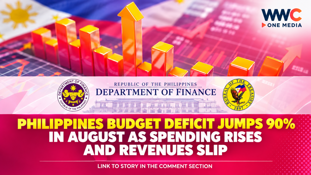Philippines Budget Deficit Jumps 90% in August as Spending Rises and Revenues Slip