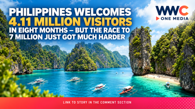 Philippines Welcomes 4.11 Million Visitors in Eight Months — But the Race to 7 Million Just Got Much Harder