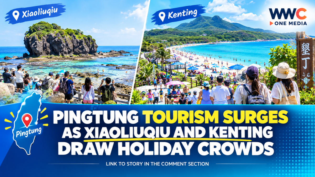 Pingtung Tourism Surges as Xiaoliuqiu and Kenting Draw Holiday Crowds