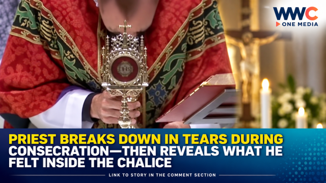 Priest Breaks Down in Tears During Consecration—Then Reveals What He Felt Inside the Chalice
