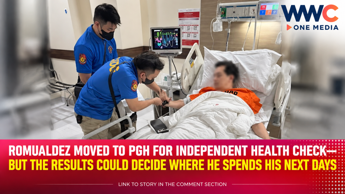 Romualdez Moved To PGH For Independent Health Check—But The Results Could Decide Where He Spends His Next Days