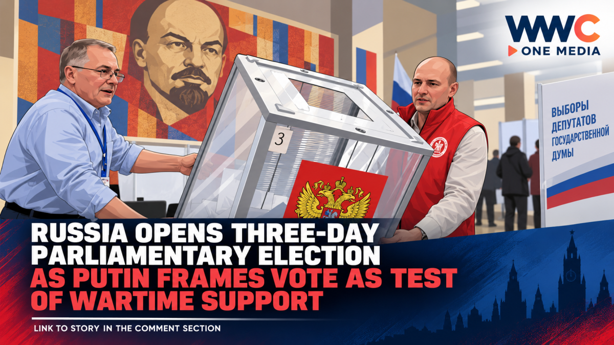 Russia Opens Three-Day Parliamentary Election as Putin Frames Vote as Test of Wartime Support