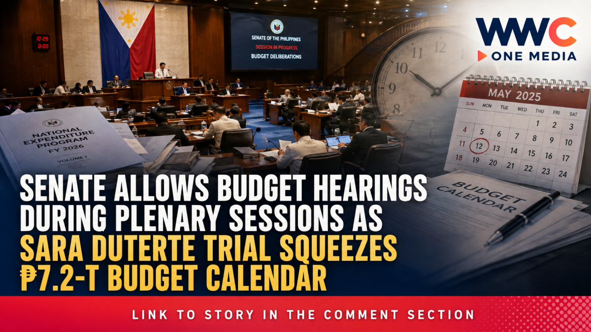Senate Allows Budget Hearings During Plenary Sessions as Sara Duterte Trial Squeezes ₱7.2-T Budget Calendar