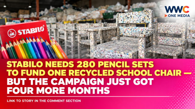 STABILO Needs 280 Pencil Sets to Fund One Recycled School Chair — But the Campaign Just Got Four More Months