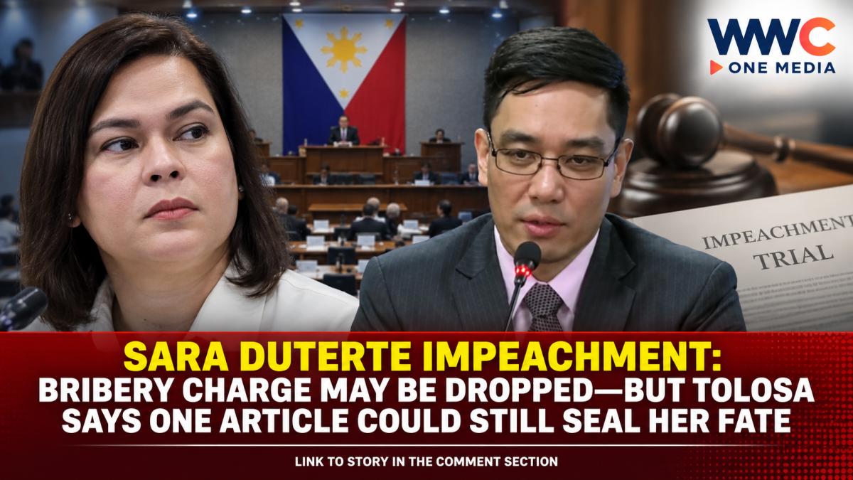 Sara Duterte Impeachment: Bribery Charge May Be Dropped—But Tolosa Says One Article Could Still Seal Her Fate
