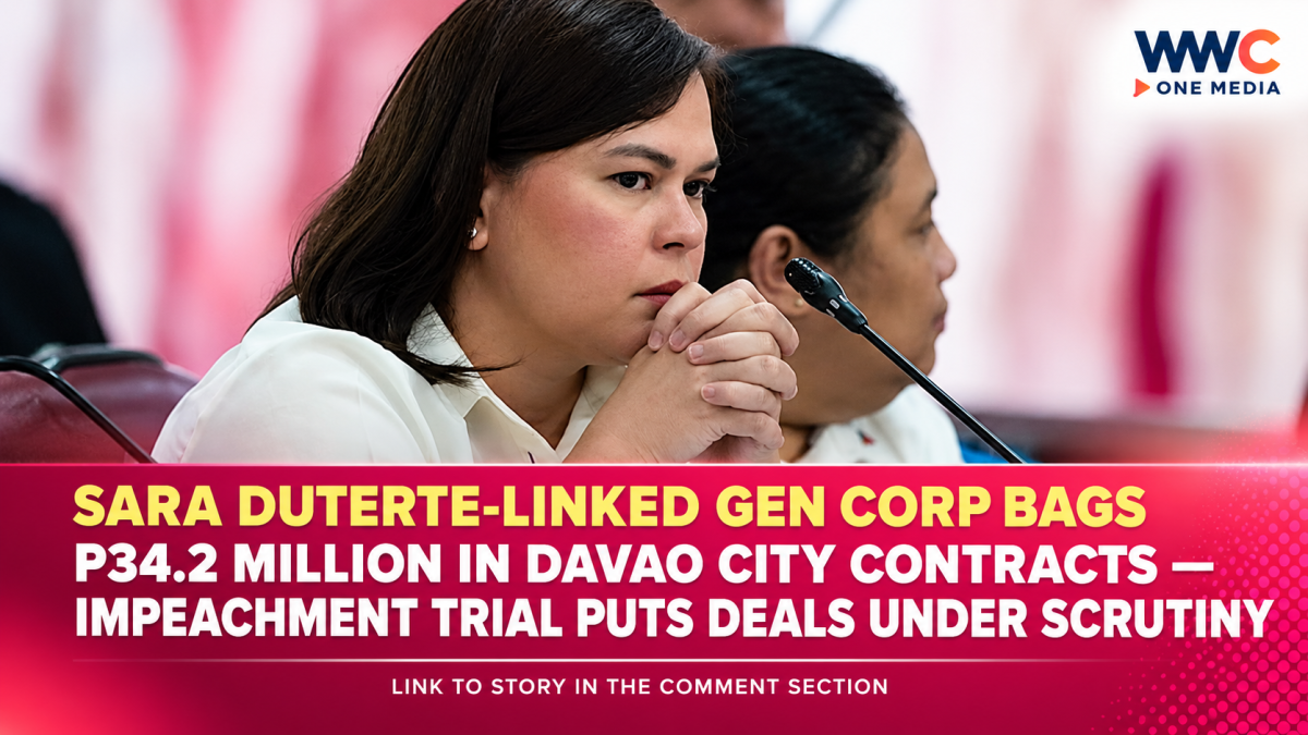 Sara Duterte-Linked GenCorp Bags P34.2 Million in Davao City Contracts — Impeachment Trial Puts Deals Under Scrutiny
