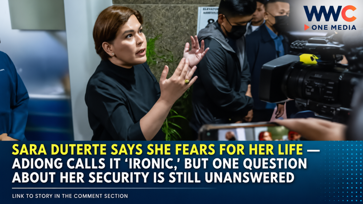 Sara Duterte Says She Fears for Her Life — Adiong Calls It ‘Ironic,’ but One Question About Her Security Is Still Unanswered