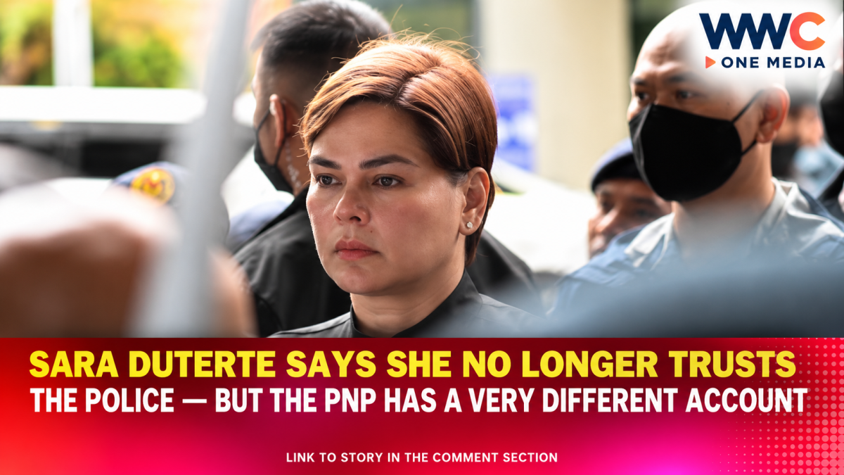 Sara Duterte Says She No Longer Trusts the Police — But the PNP Has a Very Different Account