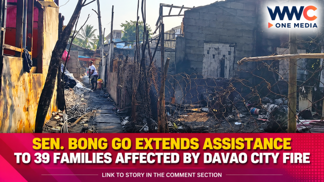 Sen. Bong Go Extends Assistance to 39 Families Affected by Davao City Fire