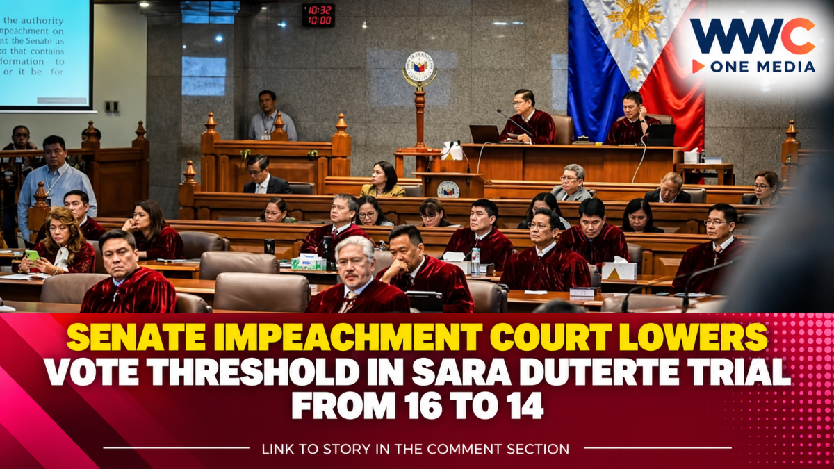 Senate Impeachment Court Lowers Vote Threshold in Sara Duterte Trial From 16 to 14