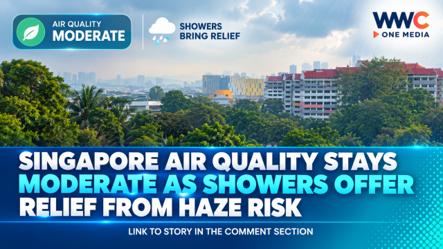 Singapore Air Quality Stays Moderate as Showers Offer Relief From Haze Risk