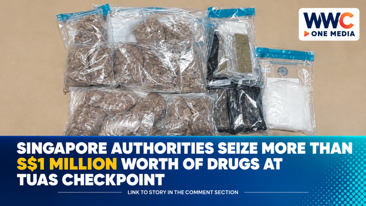 Singapore Authorities Seize More Than S$1 Million Worth of Drugs at Tuas Checkpoint