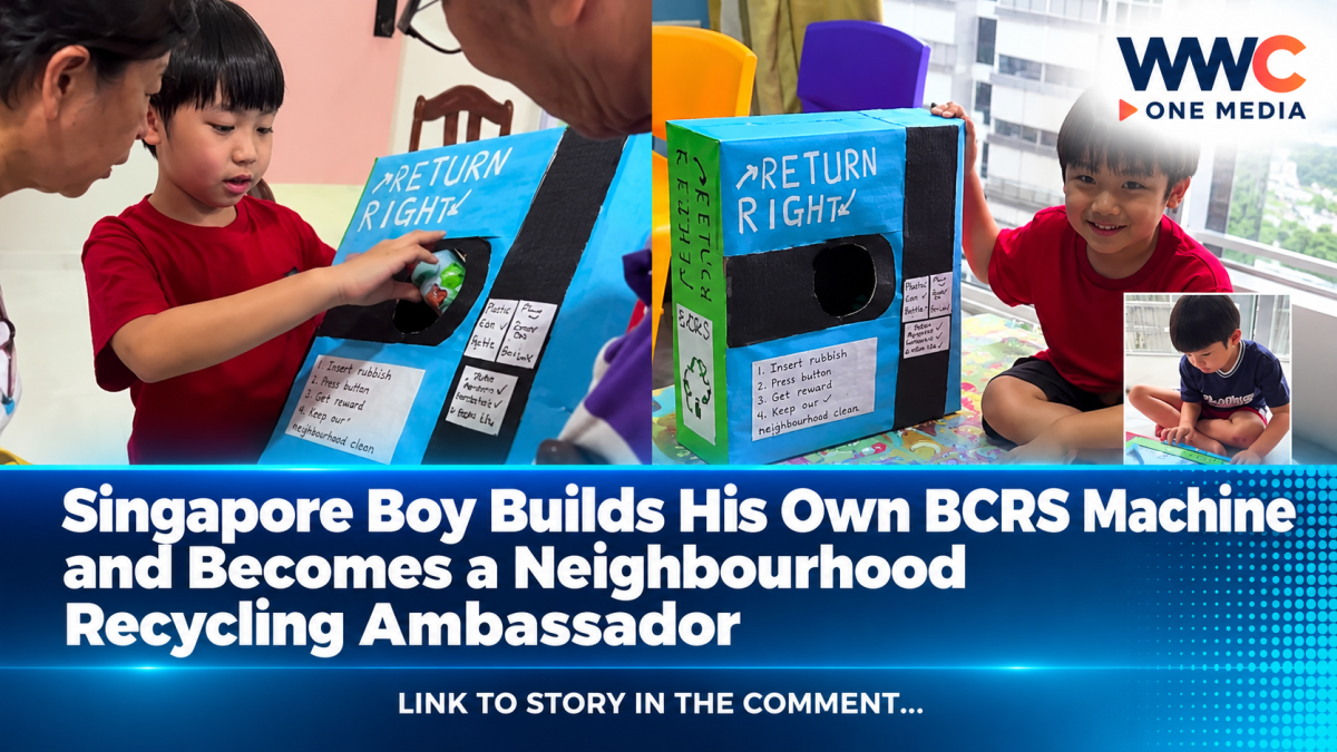 Singapore Boy Builds His Own BCRS Machine and Becomes a Neighbourhood Recycling Ambassador