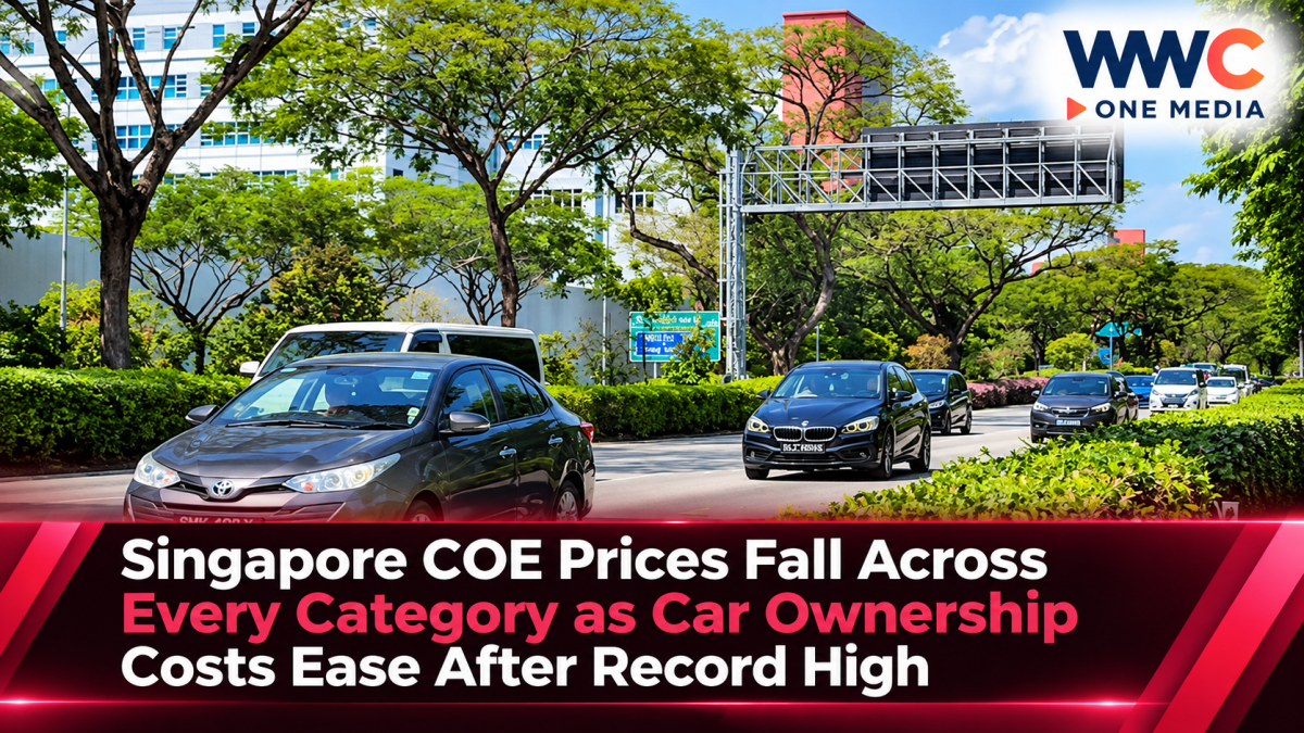 Singapore COE Prices Fall Across Every Category as Car Ownership Costs Ease After Record High